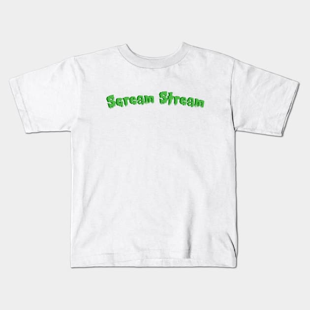 Scream Stream Text Logo Kids T-Shirt by Scream Stream 